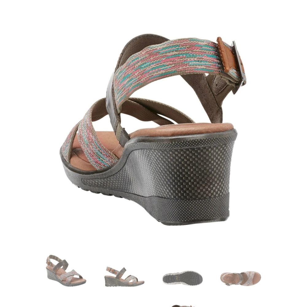NWOB Keen Women Skyline Spacedye Slingback Wedge Sandal Size 7.5 - Picture 3 of 9